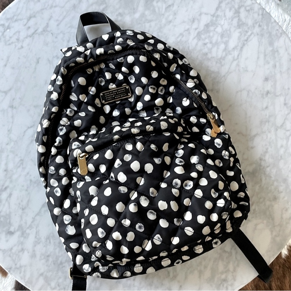 Marc by Marc Jacobs Abstract Polka Dot Quilted Backpack Large Work Wear